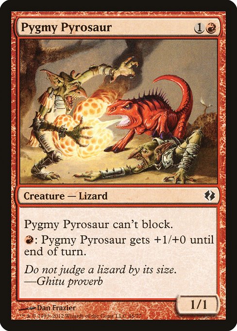 Pygmy Pyrosaur highlighted card art