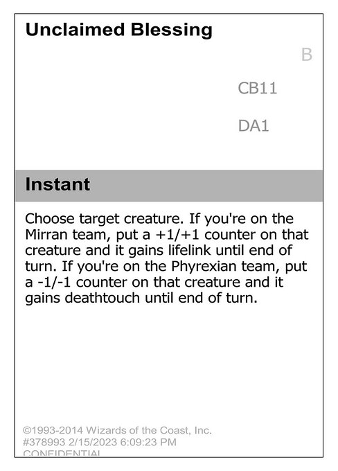 Unclaimed Blessing highlighted card art