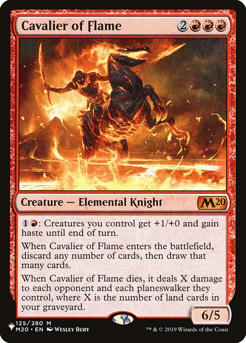 Cavalier of Flame highlighted card art