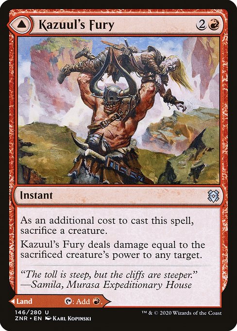 Kazuul's Fury // Kazuul's Cliffs from Zendikar Rising