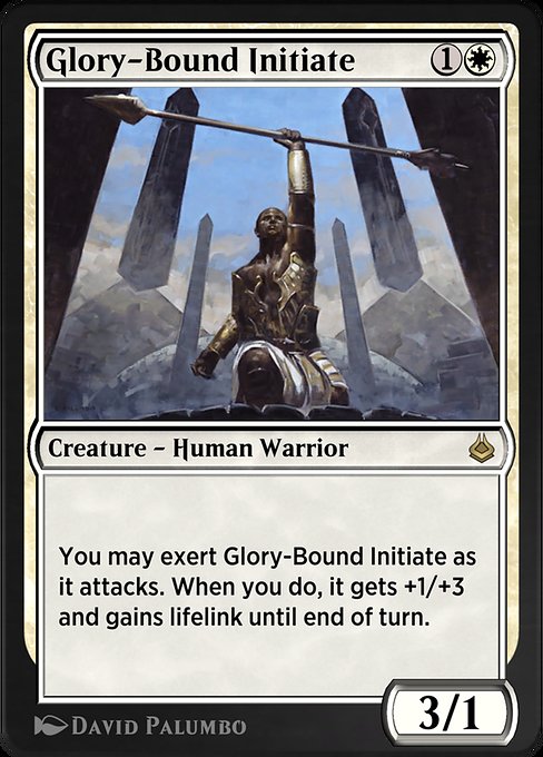 Glory-Bound Initiate highlighted card art