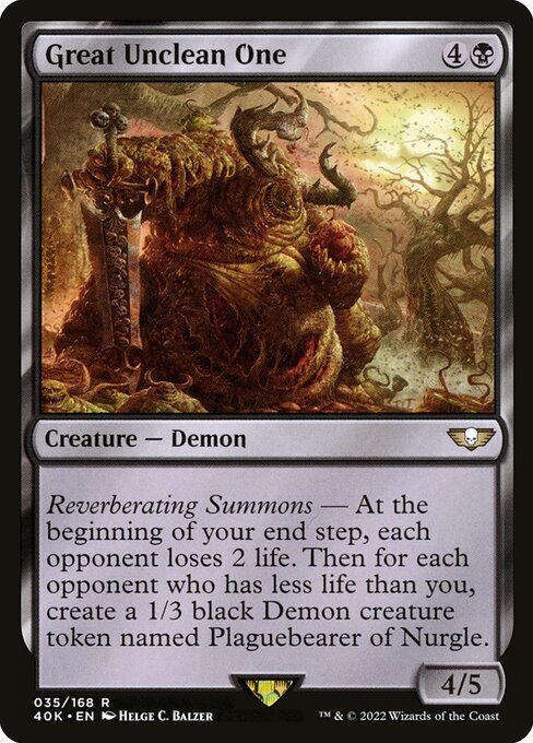 Great Unclean One highlighted card art