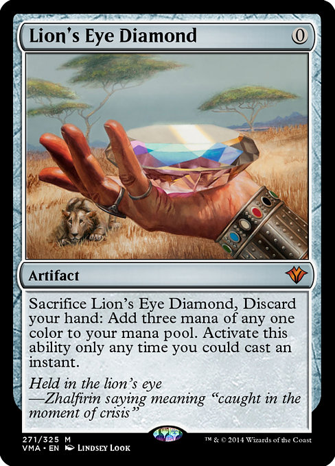 Lion's Eye Diamond highlighted card art