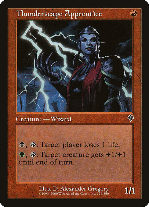 Thunderscape Apprentice highlighted card art