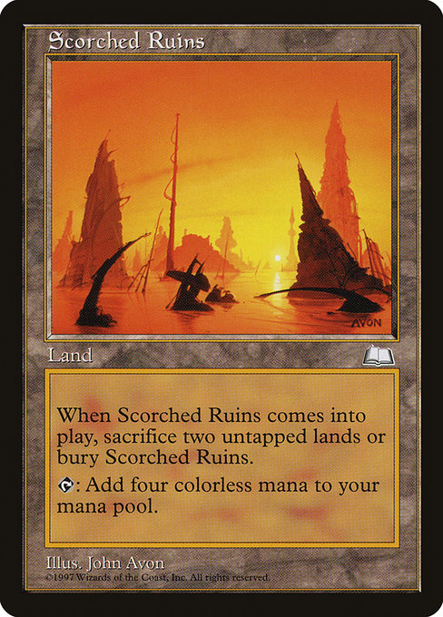 Scorched Ruins highlighted card art