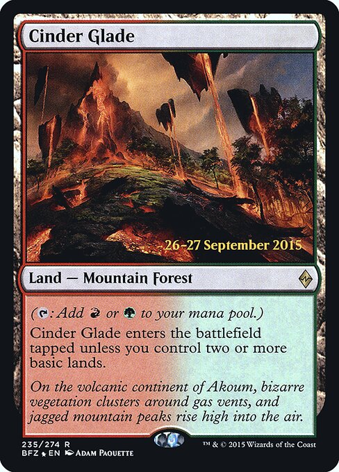 Cinder Glade from Battle for Zendikar Promos