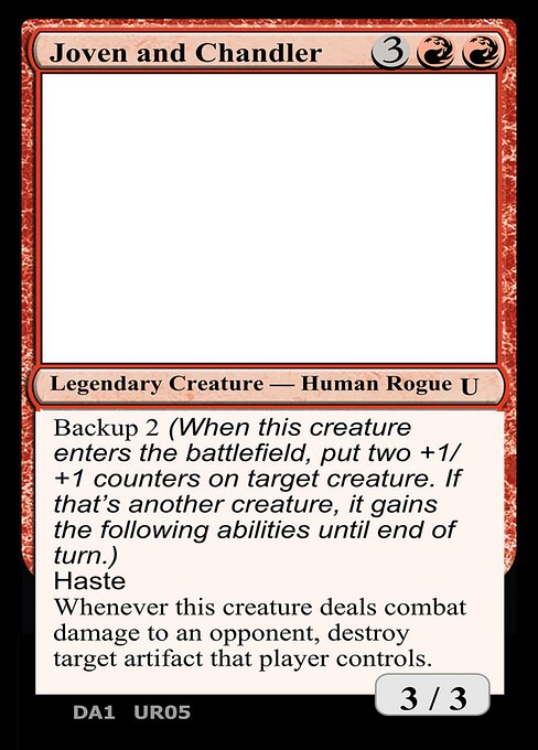 Joven and Chandler highlighted card art
