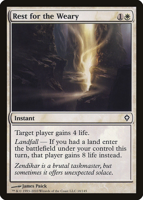 Rest for the Weary highlighted card art