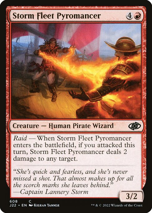 Storm Fleet Pyromancer highlighted card art