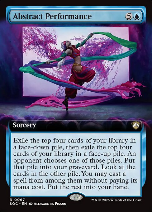 Abstract Performance highlighted card art