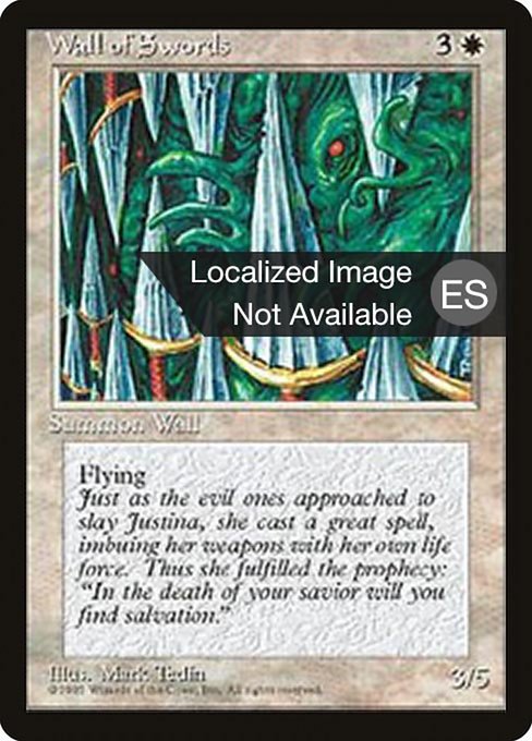 Wall of Swords from Fourth Edition Foreign Black Border