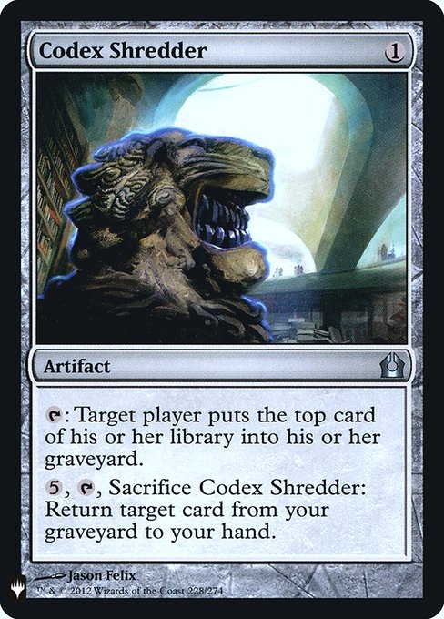 Codex Shredder from The List