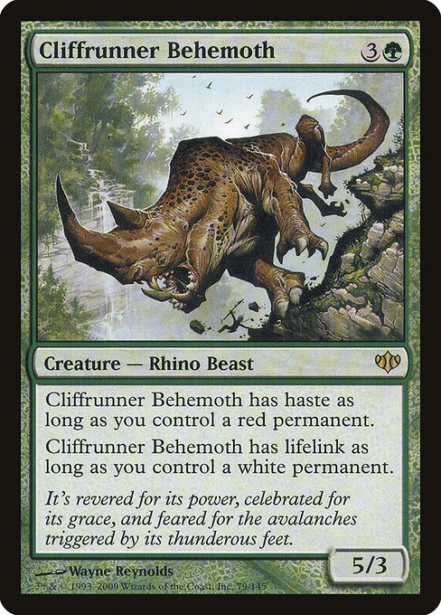 Cliffrunner Behemoth highlighted card art