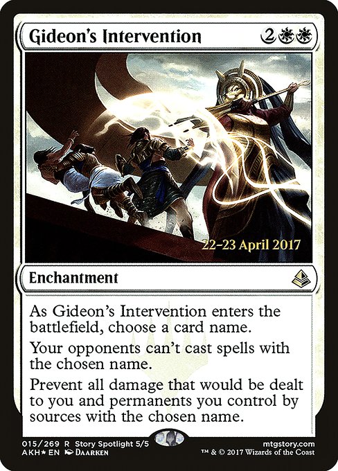 Gideon's Intervention from Amonkhet Promos