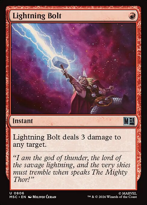 Lightning Bolt highlighted card art