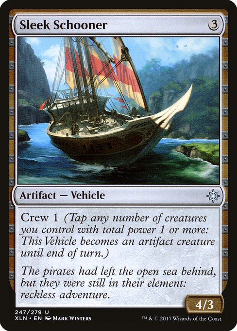 Sleek Schooner highlighted card art