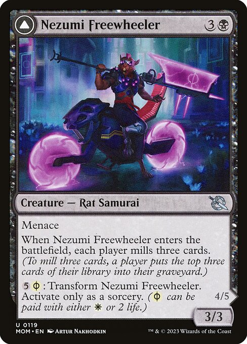 Nezumi Freewheeler // Hideous Fleshwheeler from March of the Machine