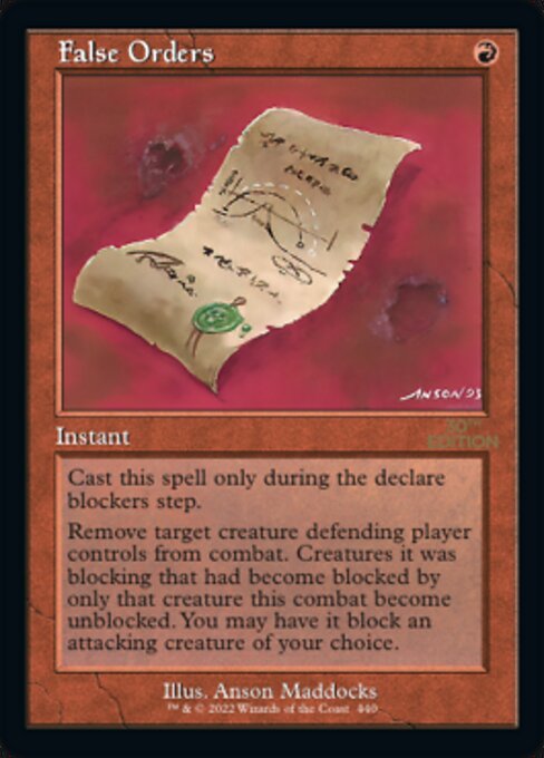 False Orders highlighted card art