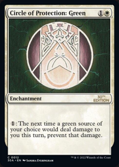 Circle of Protection: Green highlighted card art