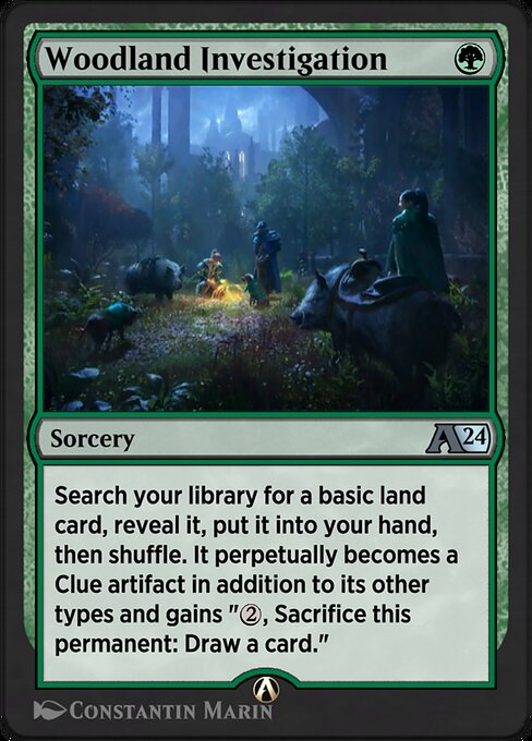 Woodland Investigation highlighted card art