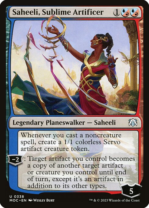 Saheeli, Sublime Artificer from March of the Machine Commander