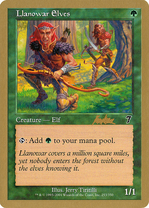 Llanowar Elves from World Championship Decks 2002