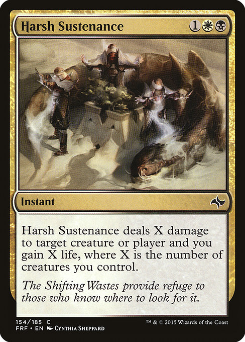 Harsh Sustenance highlighted card art