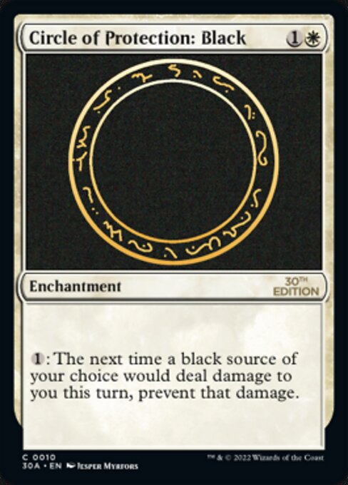 Circle of Protection: Black highlighted card art