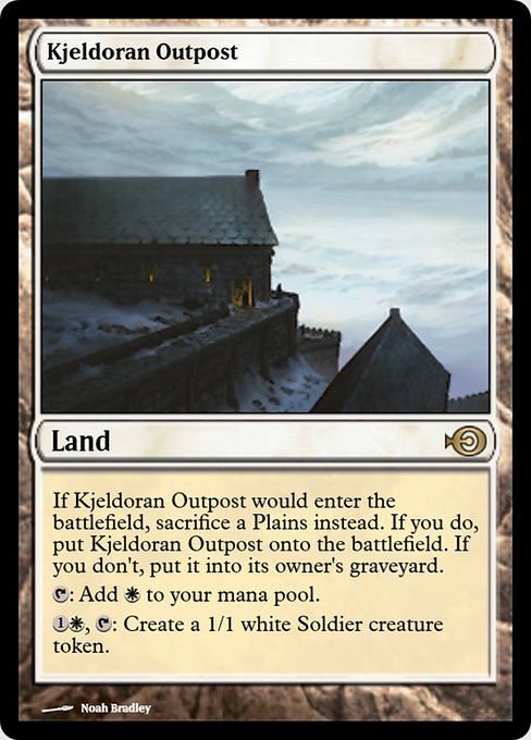 Kjeldoran Outpost highlighted card art
