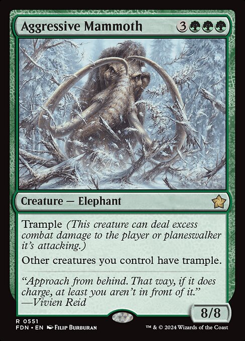 Aggressive Mammoth highlighted card art