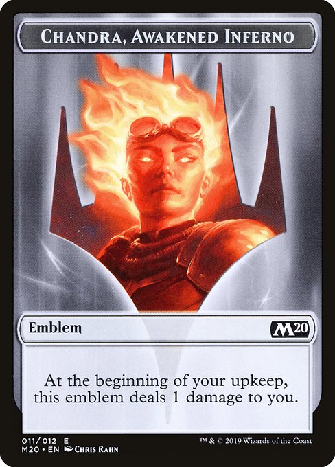 Chandra, Awakened Inferno Emblem from Core Set 2020 Tokens
