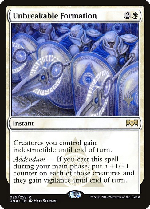 Unbreakable Formation from Ravnica Allegiance Promos