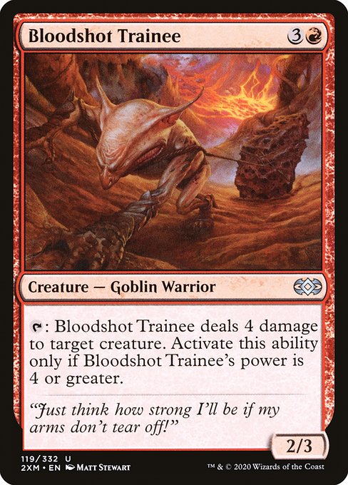 Bloodshot Trainee highlighted card art