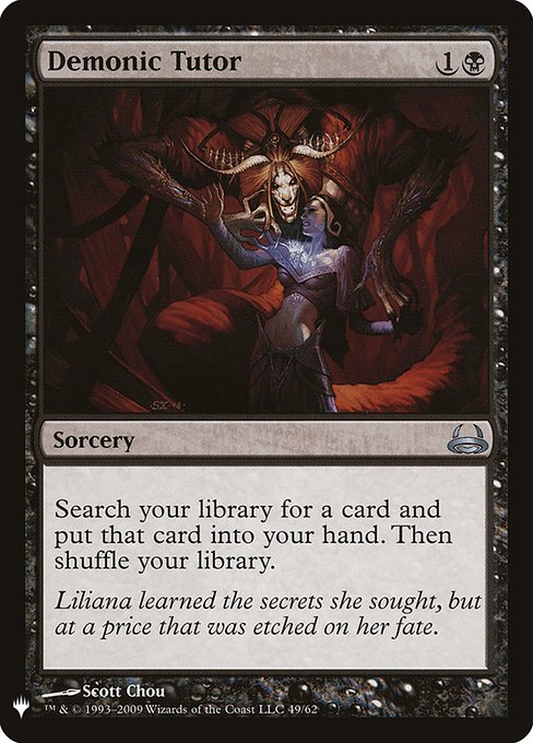 Demonic Tutor from The List