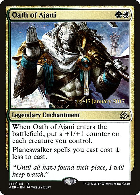 Oath of Ajani from Aether Revolt Promos