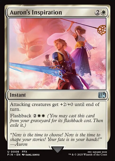 Auron's Inspiration highlighted card art