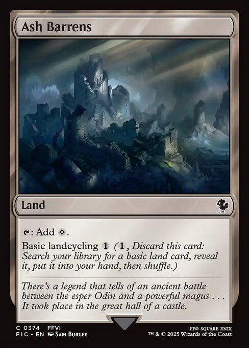 Ash Barrens highlighted card art