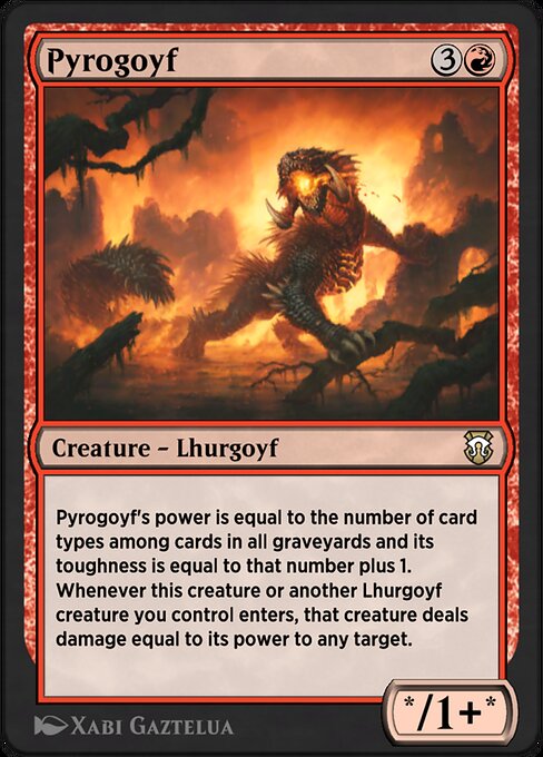 Pyrogoyf highlighted card art
