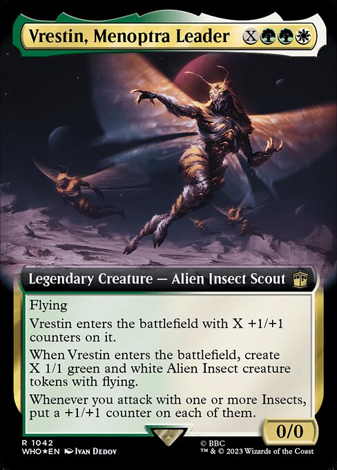 Vrestin, Menoptra Leader highlighted card art