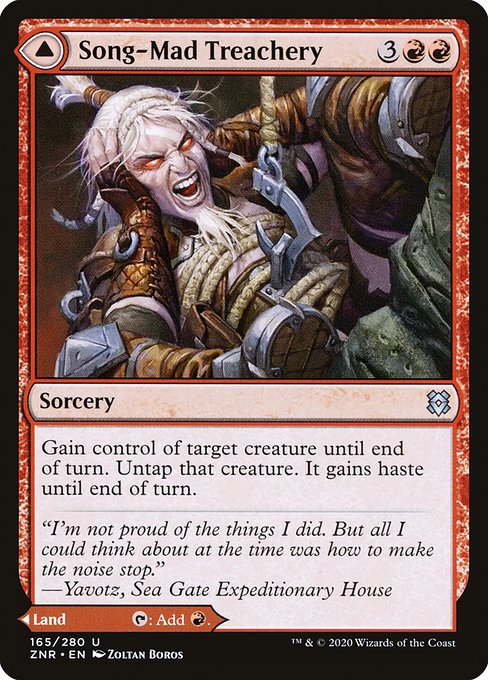Song-Mad Treachery // Song-Mad Ruins from Zendikar Rising