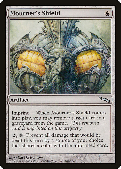 Mourner's Shield highlighted card art
