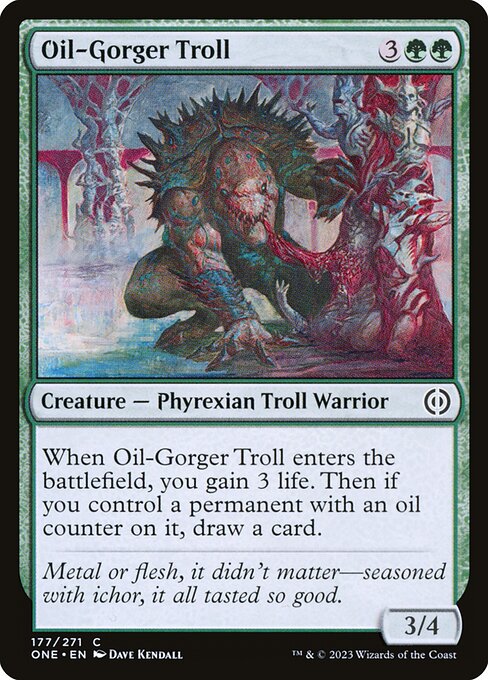 Oil-Gorger Troll highlighted card art