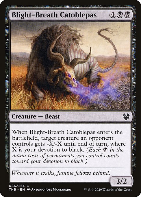 Blight-Breath Catoblepas highlighted card art