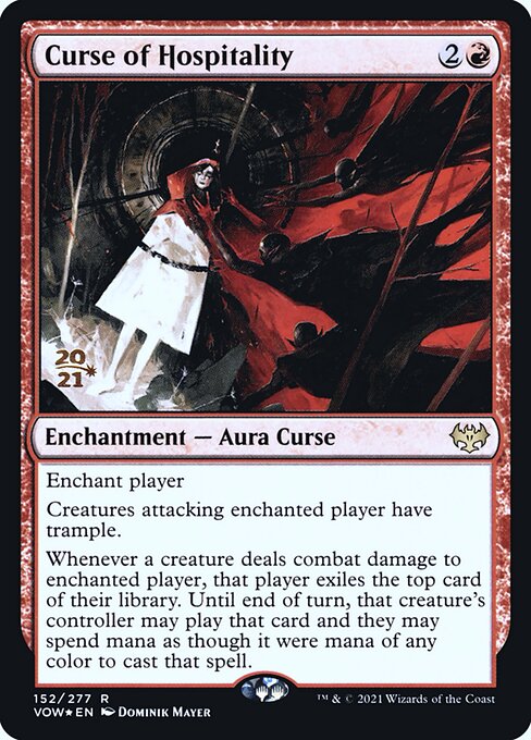 Curse of Hospitality from Innistrad: Crimson Vow Promos