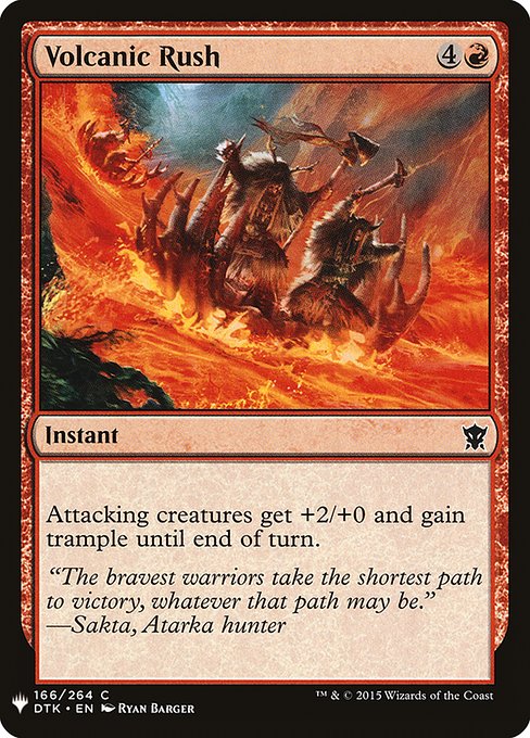 Volcanic Rush highlighted card art