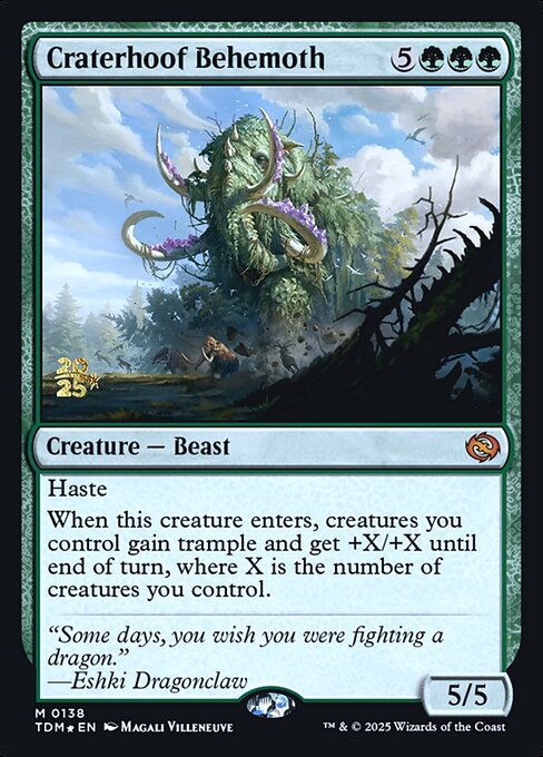 Craterhoof Behemoth from Tarkir: Dragonstorm Promos