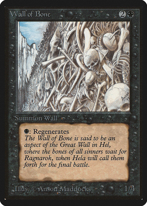 Wall of Bone from Limited Edition Beta