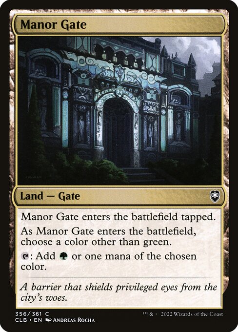 Manor Gate from Commander Legends: Battle for Baldur's Gate