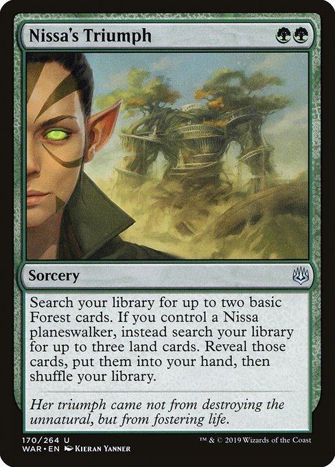 Nissa's Triumph highlighted card art