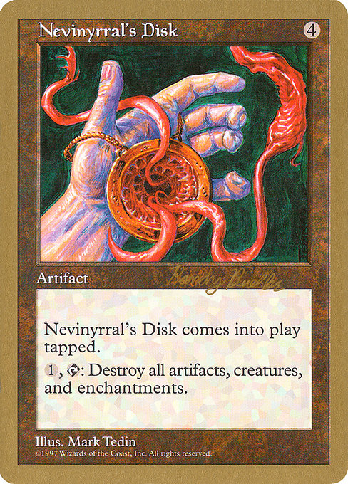 Nevinyrral's Disk from World Championship Decks 1998
